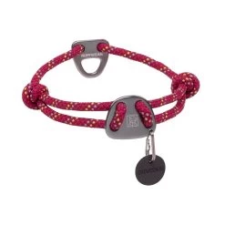 Ruffwear Knot-a-Collar Dog Collar -Dog Equipment-Ruffwear Ruffwear Knot a Collar Dog Collar Hibiscus Pink NZ