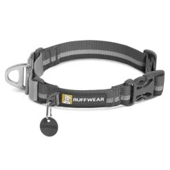 Ruffwear Web Reaction Martingale Dog Collar -Dog Equipment-Ruffwear Ruffwear Web Reaction Collar Granite Grey NZ Further Faster NZ 01